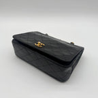 Chanel Large Shoulder Bag CC Logo Turnlock Gold Quilted Full Flap Chain Leather — view 7