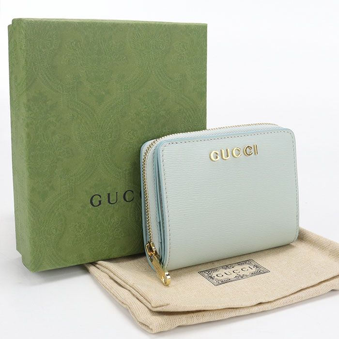 Gucci Mini Wallet Script Bifold Leather