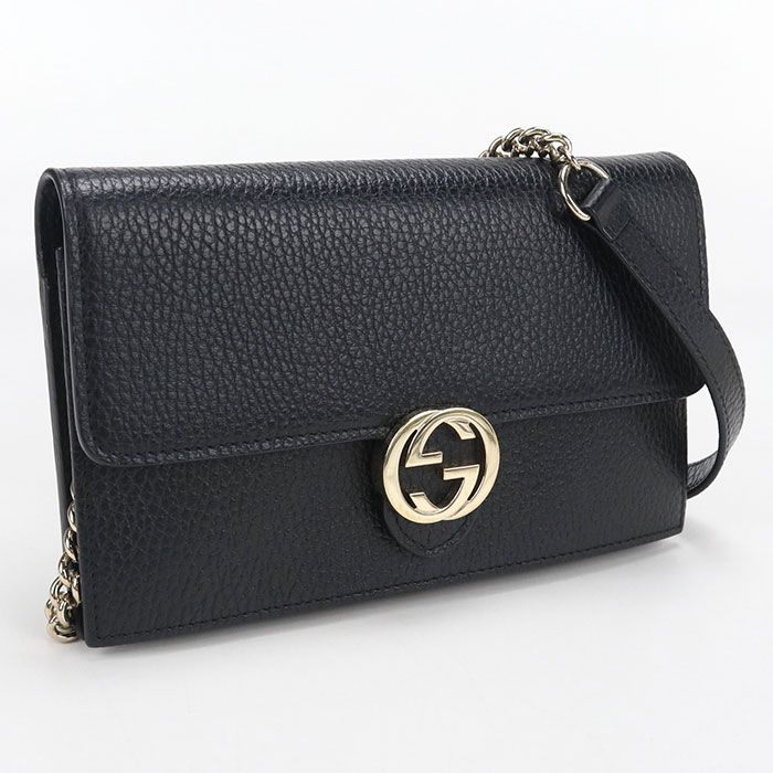 Gucci Interlocking Chain Wallet Leather