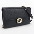 Gucci Interlocking Chain Wallet Leather