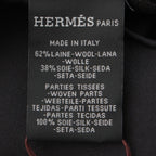 Hermes Carre Hybrid 90 Silk Wool Ex Libris Scarf Black White — view 8