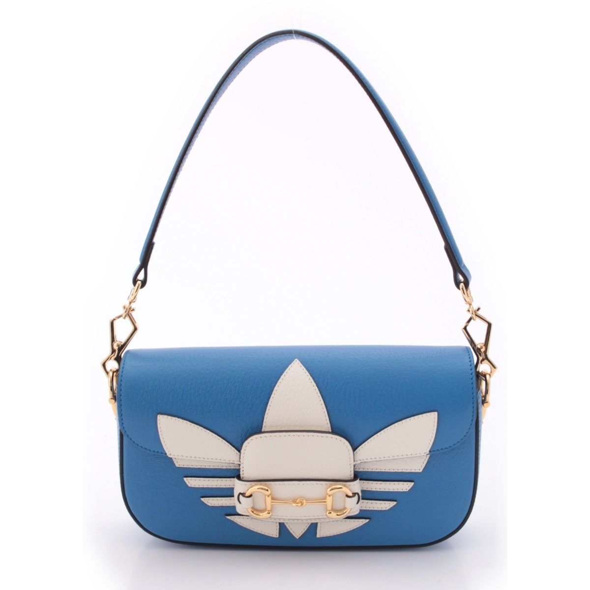 Gucci Adidas Leather Horsebit Handbag Blue — view 2