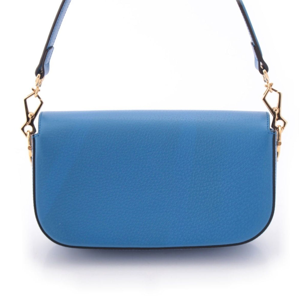 Gucci Adidas Leather Horsebit Handbag Blue — view 5