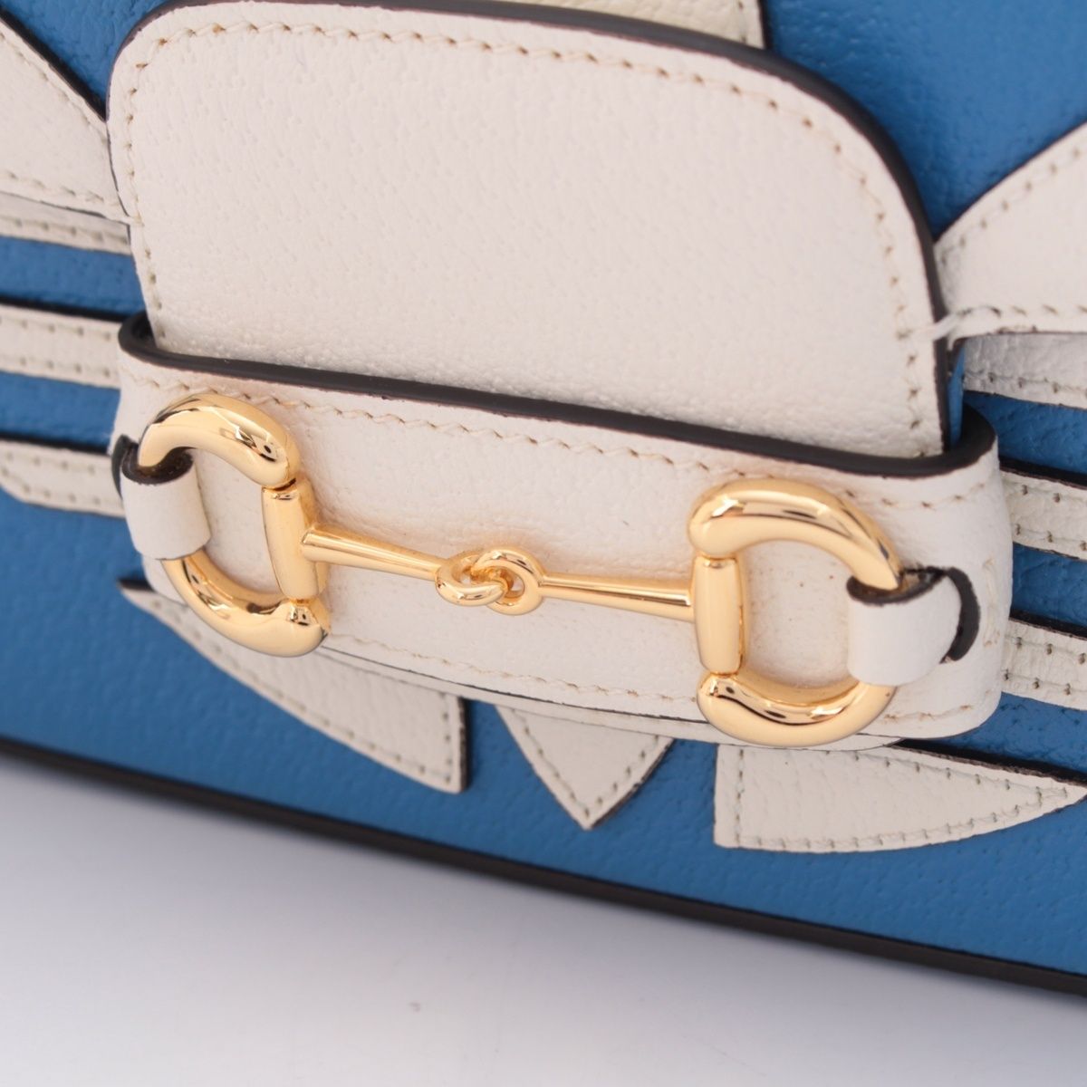 Gucci Adidas Leather Horsebit Handbag Blue — view 7