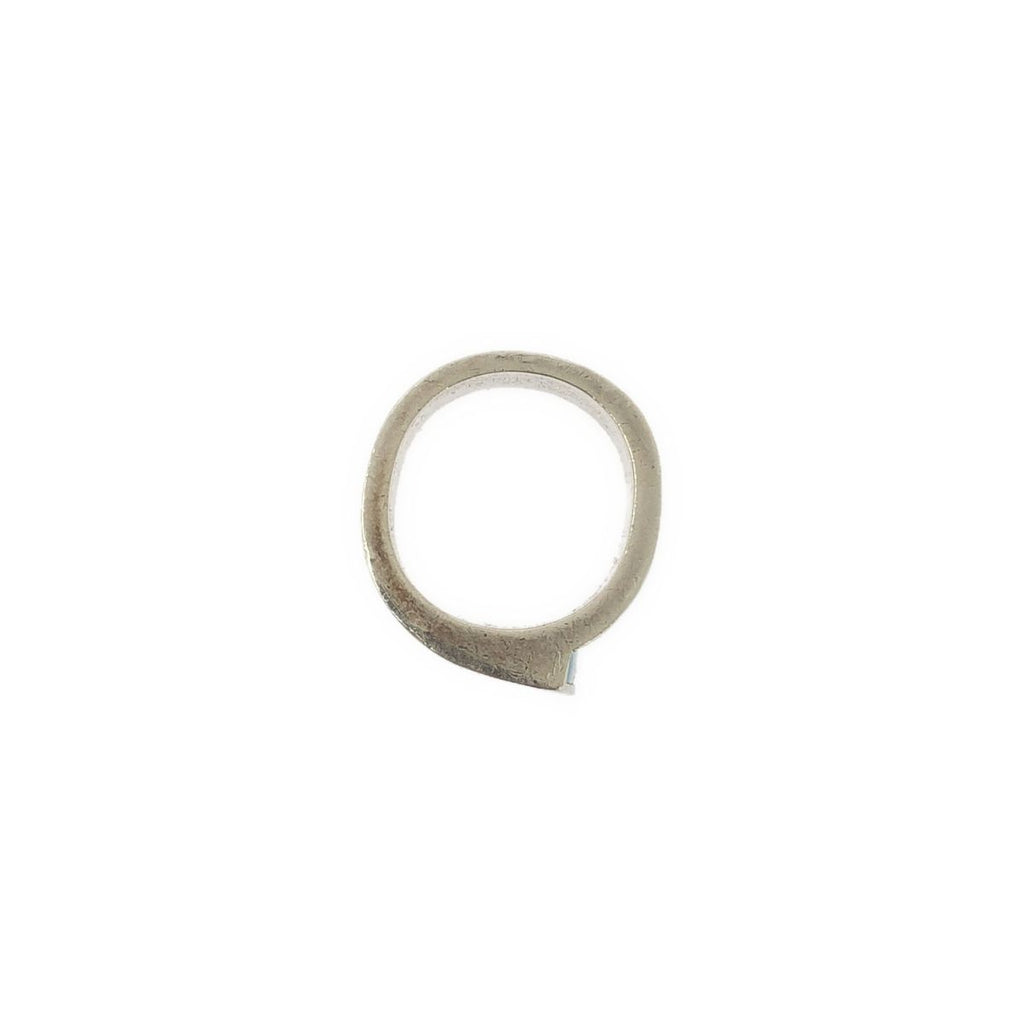Hermes Logo Candy Ring Silver Blue — view 4