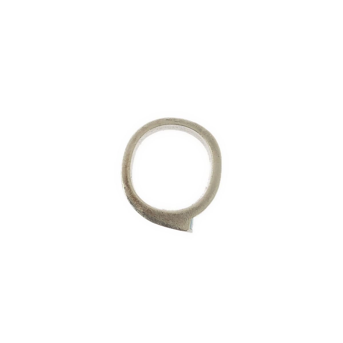 Hermes Logo Candy Ring Silver Blue — view 4