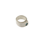 Hermes Logo Candy Ring Silver Blue — view 3