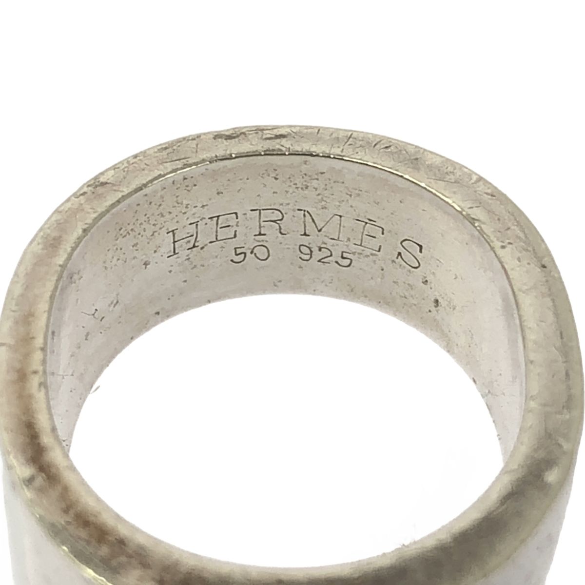 Hermes Logo Candy Ring Silver Blue — view 5
