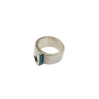 Hermes Logo Candy Ring Silver Blue — view 2