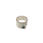 Hermes Logo Candy Ring Silver Blue — view 8