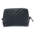 Fendi FF Zucca Embossed Nylon Pouch Black