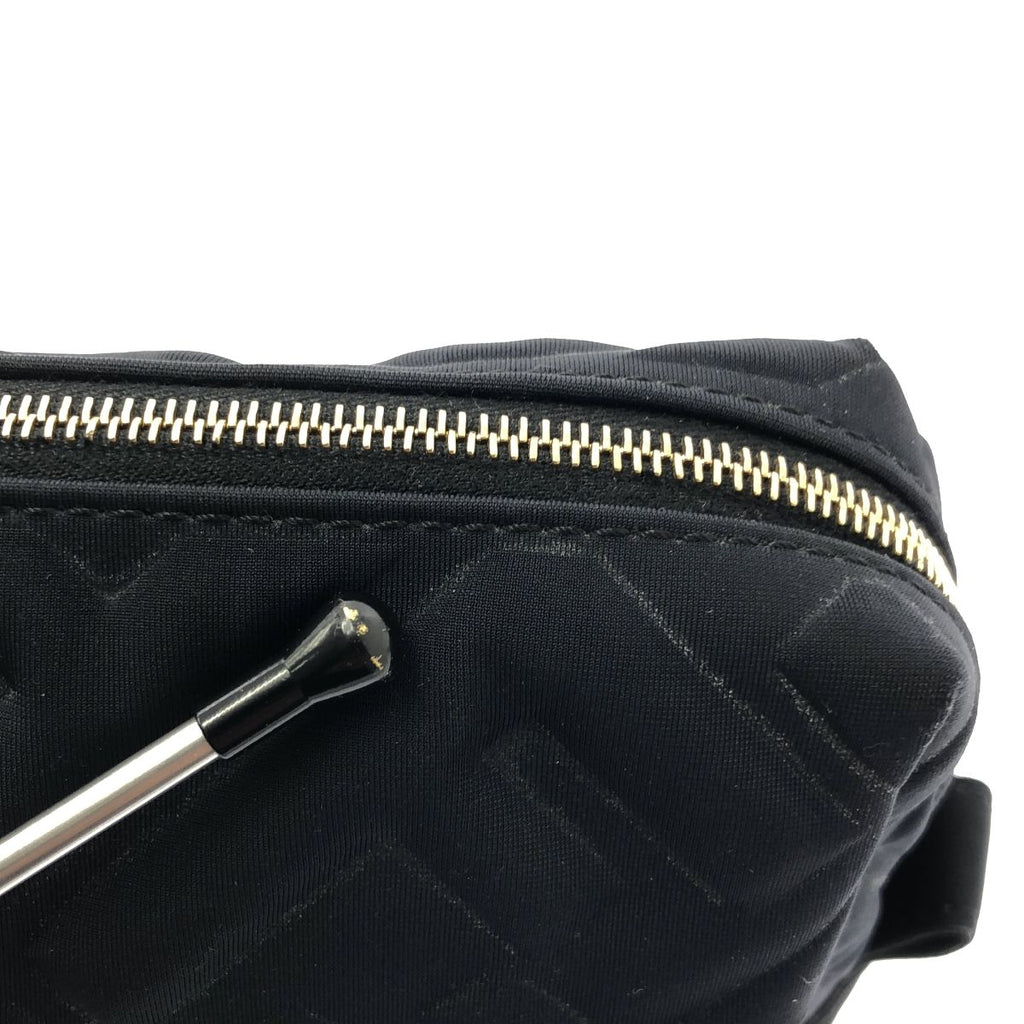 Fendi FF Zucca Embossed Nylon Pouch Black — view 9