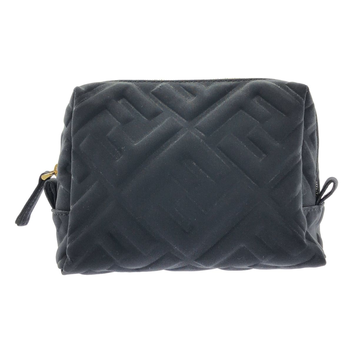 Fendi FF Zucca Embossed Nylon Pouch Black — view 2