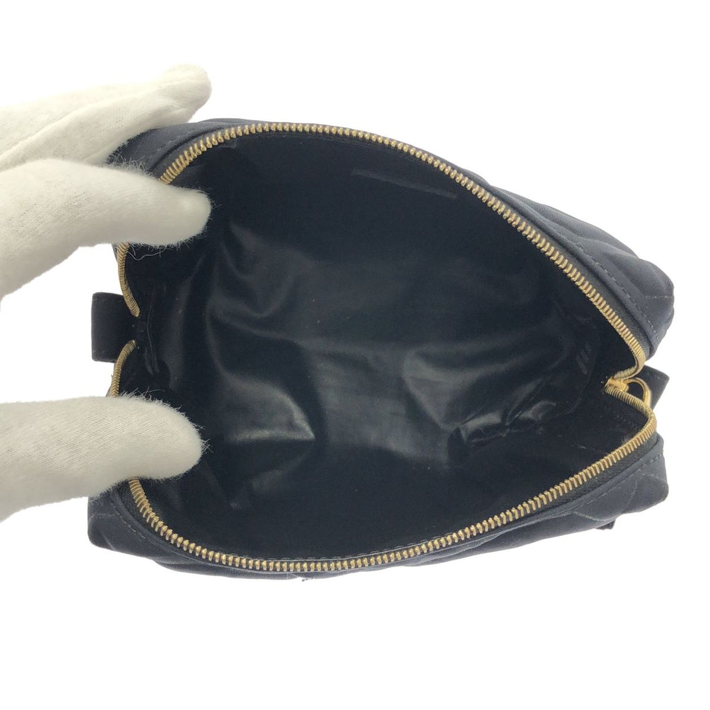 Fendi FF Zucca Embossed Nylon Pouch Black — view 3