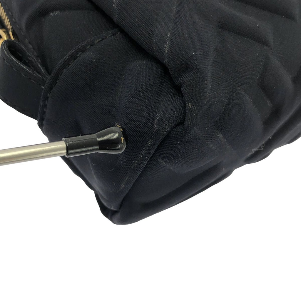 Fendi FF Zucca Embossed Nylon Pouch Black — view 8