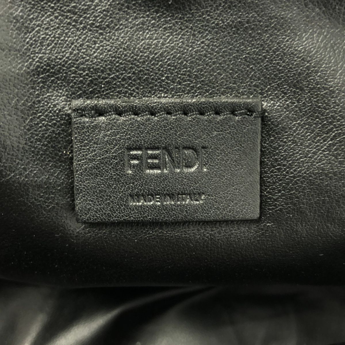 Fendi FF Zucca Embossed Nylon Pouch Black — view 4