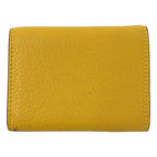 Fendi Selleria Leather Trifold Compact Wallet Yellow — view 2