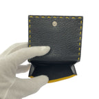 Fendi Selleria Leather Trifold Compact Wallet Yellow — view 4