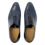 Gucci Round Toe Lace Up Shoes 4.5 Navy — view 4