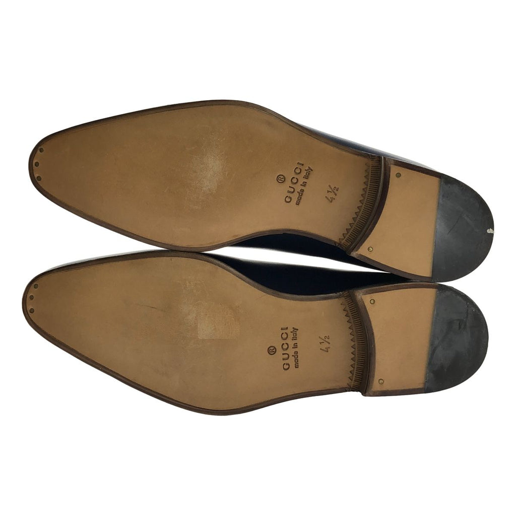 Gucci Round Toe Lace Up Shoes 4.5 Navy — view 5