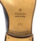 Gucci Round Toe Lace Up Shoes 4.5 Navy — view 6