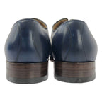 Gucci Round Toe Lace Up Shoes 4.5 Navy — view 3