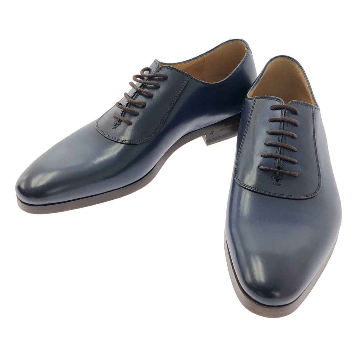 Gucci Round Toe Lace Up Shoes 4.5 Navy