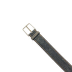 Fendi Leather Print Belt 95 Navy — view 3