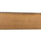 Fendi Leather Print Belt 95 Navy — view 5