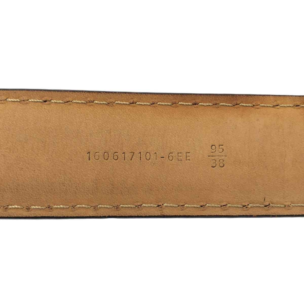Fendi Leather Print Belt 95 Navy — view 5