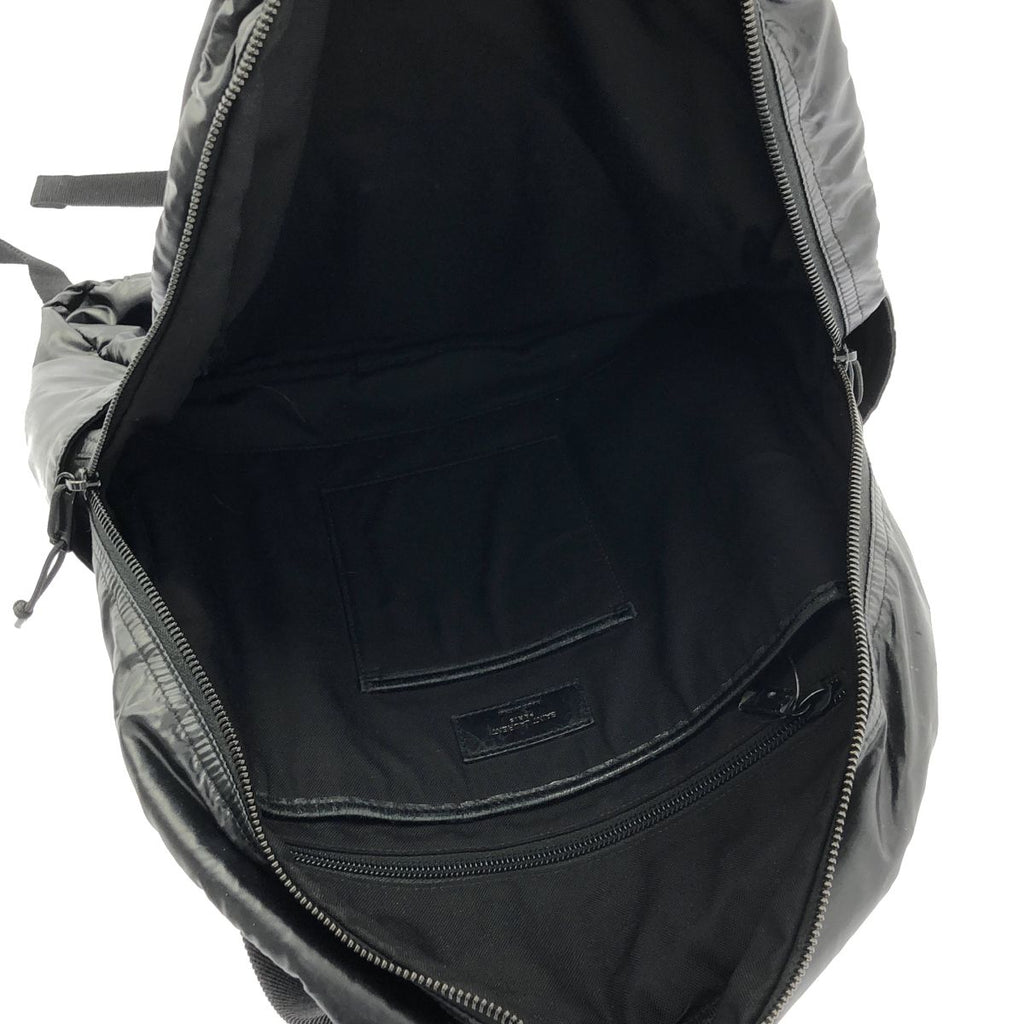 Saint Laurent Nuxx Nylon Backpack Logo Print Day Black — view 3