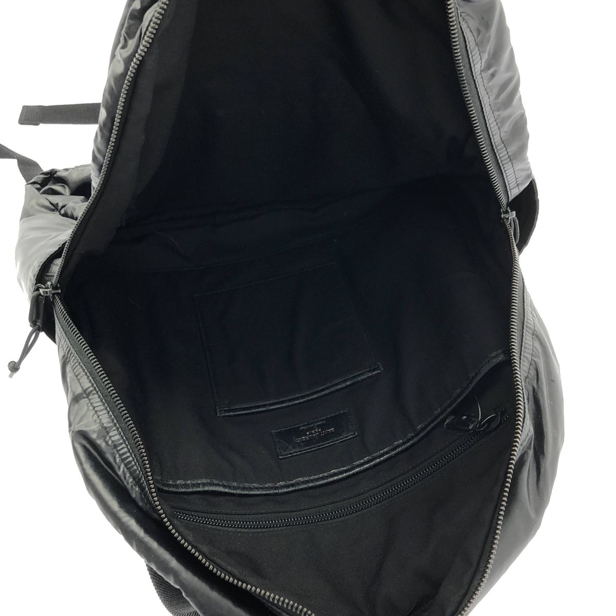 Saint Laurent Nuxx Nylon Backpack Logo Print Day Black — view 3