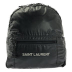 Saint Laurent Nuxx Nylon Backpack Logo Print Day Black