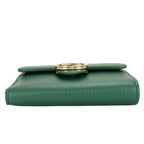 Gucci Bifold Wallet Interlocking Leather Green Everyday Use — view 3