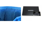 Chanel Bifold Wallet CC Logo Clasp Caviar Leather Blue Gold — view 9