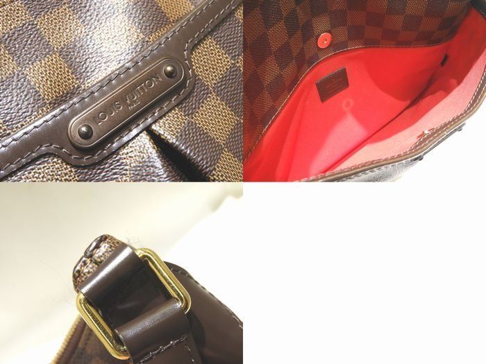 Louis Vuitton Shoulder Bag Blue Msbeli PM Damier Ebene Brown 8C — view 4