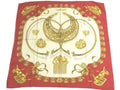 Hermes Carre 90 Scarf les Cavaliers D'or Yellow Golden Knight Silk 100% Red