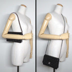 Chanel Shoulder Bag Brilliant Quilted Chain Wallet Black Patent Leather Silver — view 9