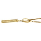 Gucci Lariat Necklace Logo Plate Venetian Chain 18k Yellow Gold — view 3