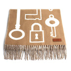 Hermes Kazak Keys Collection Scarf Camel Yvoir
