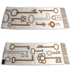 Hermes Kazak Keys Collection Scarf Camel Yvoir — view 3