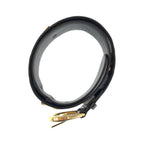 Celine Vintage Carriage 70 cm Black Gold Patent Leather Belt — view 3