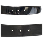 Celine Vintage Carriage 70 cm Black Gold Patent Leather Belt — view 7