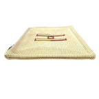 Hermes Pouch Flat Embroidered Faubourg PM Cotton Citron Ocher Yellow — view 5