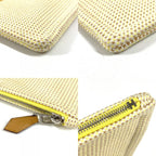 Hermes Pouch Flat Embroidered Faubourg PM Cotton Citron Ocher Yellow — view 8