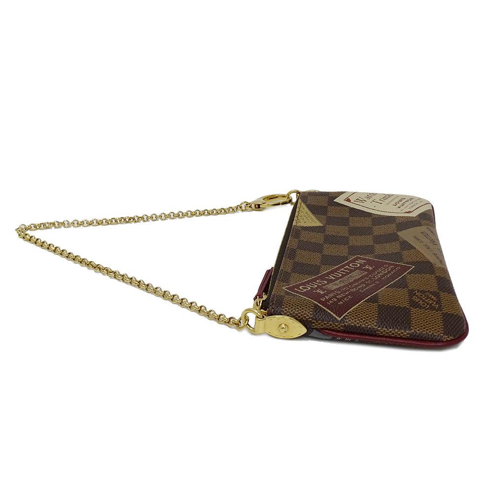 Louis Vuitton Pouch Damier Canvas Pochette Mirror MM Label Brown Going Out — view 4