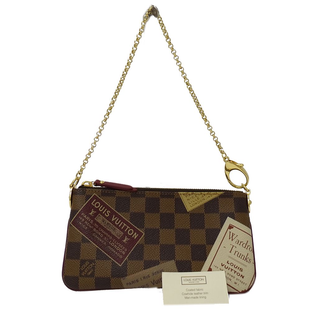 Louis Vuitton Pouch Damier Canvas Pochette Mirror MM Label Brown Going Out — view 8