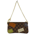 Louis Vuitton Pouch Damier Canvas Pochette Mirror MM Label Brown Going Out — view 2