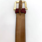 Gucci Belt Red Striped Waist 40 mm Leather — view 9