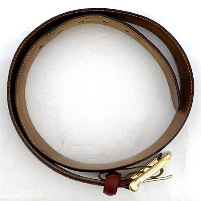 Gucci Belt Red Striped Waist 40 mm Leather — view 2